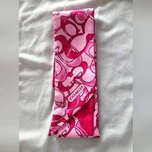 Coach oblong pink scarf
